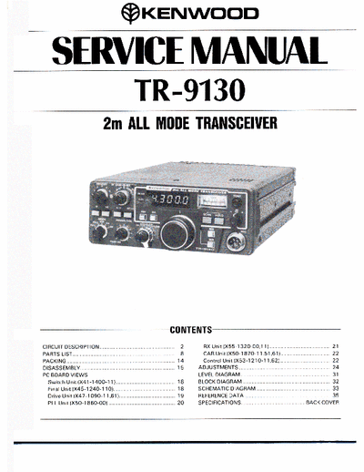 Kenwood TR-9130 Service Manual - (9.632Kb) pag. 38